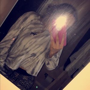 Pink cropped Long tee